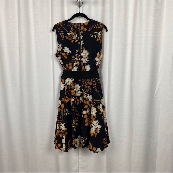 City Chic Black Floral Golden Leaf Midi Dress Sz.XS(14) - Picture 10 of 15